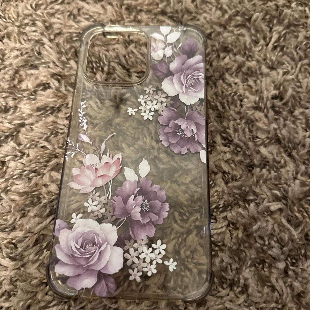 Apple Floral Phone Case - Purple and Pink